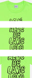 アクメドラビ(acme' de la vie) ADLV SPRAY LOGO SHORT SLEEVE T-SHIRT NEON GREEN