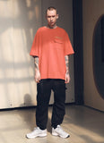 メスノウン(MASSNOUN)SL LOGO POCKET OVERSIZED T-SHIRTS MSNTS003 (CORAL)