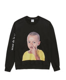 アクメドラビ(acme' de la vie) ADLV BABY FACE SWEATSHIRT BLACK YELLOW T-SHIRTS