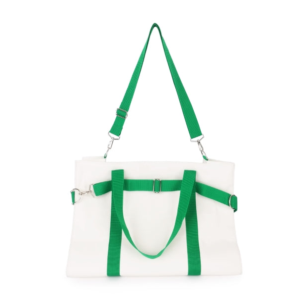 ドルム (DoLM) Strap Canvas White/Green Messenger Bag