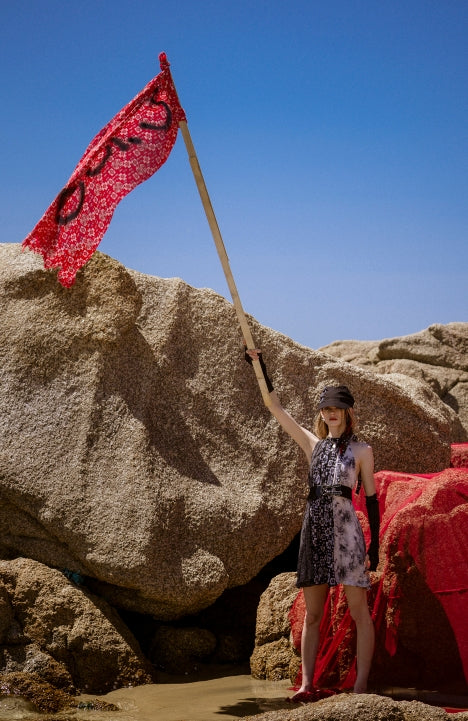 オクトーバーサード(Oct.3) Random Pleats Hippie Dress [Black]