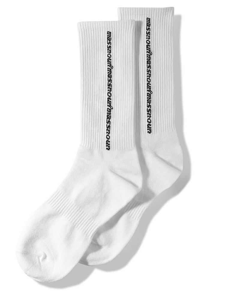 マスノウン(MASSNOUN) SL LOGO LINE SOCKS MSNAS002-WT