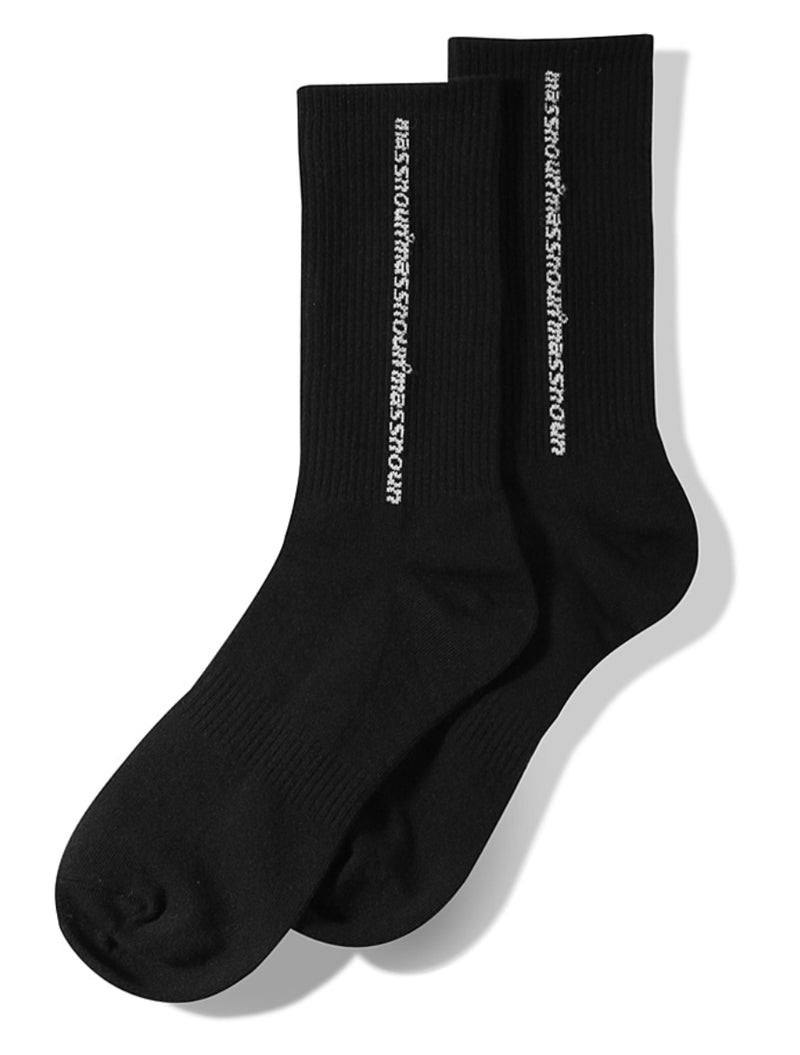 マスノウン(MASSNOUN) SL LOGO LINE SOCKS MSNAS002-BK