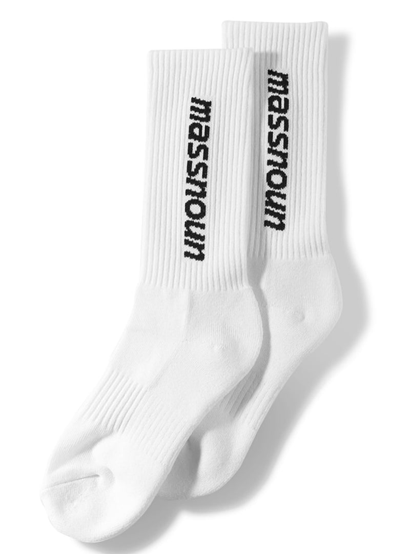 マスノウン(MASSNOUN) SL LOGO SOCKS MSNAS001-WT