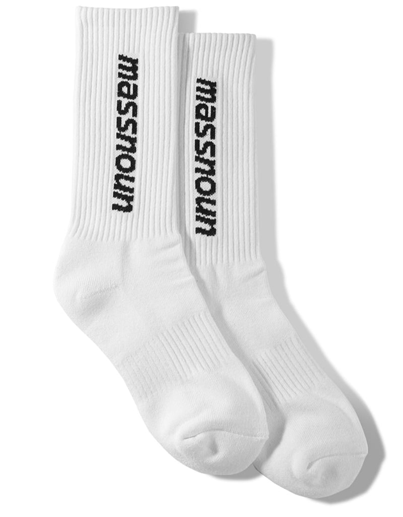 マスノウン(MASSNOUN) SL LOGO SOCKS MSNAS001-WT