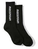 マスノウン(MASSNOUN) SL LOGO SOCKS MSNAS001-BK