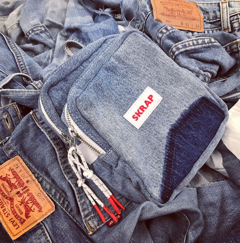 スクラップ(SKRAP) DENIM small bag Blue