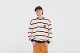 ロマンティッククラウン(ROMANTIC CROWN)21C BOYS STRIPED SWEATSHIRT_OATMEAL