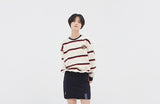 ロマンティッククラウン(ROMANTIC CROWN)21C BOYS STRIPED SWEATSHIRT_OATMEAL