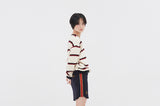 ロマンティッククラウン(ROMANTIC CROWN)21C BOYS STRIPED SWEATSHIRT_OATMEAL