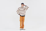 ロマンティッククラウン(ROMANTIC CROWN)21C BOYS STRIPED SWEATSHIRT_OATMEAL