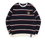 ロマンティッククラウン(ROMANTIC CROWN)21C BOYS STRIPED SWEATSHIRT_NAVY