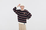 ロマンティッククラウン(ROMANTIC CROWN)21C BOYS STRIPED SWEATSHIRT_NAVY