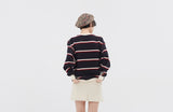 ロマンティッククラウン(ROMANTIC CROWN)21C BOYS STRIPED SWEATSHIRT_NAVY