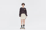 ロマンティッククラウン(ROMANTIC CROWN)21C BOYS STRIPED SWEATSHIRT_NAVY