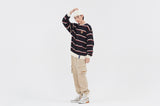 ロマンティッククラウン(ROMANTIC CROWN)21C BOYS STRIPED SWEATSHIRT_NAVY