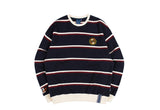 ロマンティッククラウン(ROMANTIC CROWN)21C BOYS STRIPED SWEATSHIRT_NAVY