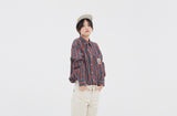 ロマンティッククラウン(ROMANTIC CROWN) 90S STRIPED SHIRT_BURGUNDY