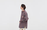 ロマンティッククラウン(ROMANTIC CROWN) 90S STRIPED SHIRT_BURGUNDY