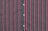 ロマンティッククラウン(ROMANTIC CROWN) 90S STRIPED SHIRT_BURGUNDY