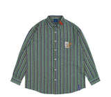 ロマンティッククラウン(ROMANTIC CROWN) 90S STRIPED SHIRT_GREEN