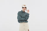 ロマンティッククラウン(ROMANTIC CROWN) 90S STRIPED SHIRT_GREEN