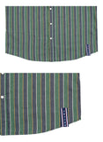 ロマンティッククラウン(ROMANTIC CROWN) 90S STRIPED SHIRT_GREEN