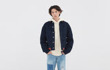 ロマンティッククラウン(ROMANTIC CROWN)   JACQUARD TRUCKER JACKET_NAVY