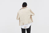 ロマンティッククラウン(ROMANTIC CROWN) [LAMB SKIN]WIDE LEATHER RIDER JACKET_BEIGE