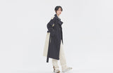 ロマンティッククラウン(ROMANTIC CROWN) WIDE LAPEL TRENCH COAT_NAVY