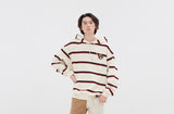 ロマンティッククラウン(ROMANTIC CROWN)  21C BOYS STRIPE HOOD_OATMEAL