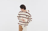 ロマンティッククラウン(ROMANTIC CROWN)  21C BOYS STRIPE HOOD_OATMEAL