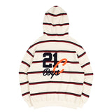 ロマンティッククラウン(ROMANTIC CROWN)  21C BOYS STRIPE HOOD_OATMEAL