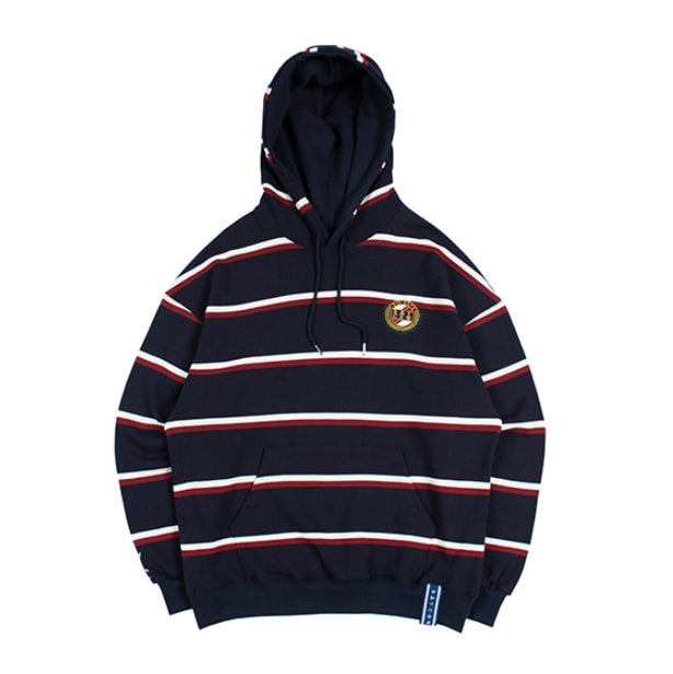 ロマンティッククラウン(ROMANTIC CROWN) 21C BOYS STRIPE HOOD_NAVY