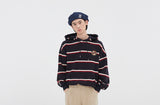 ロマンティッククラウン(ROMANTIC CROWN)  21C BOYS STRIPE HOOD_NAVY