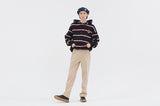 ロマンティッククラウン(ROMANTIC CROWN)  21C BOYS STRIPE HOOD_NAVY