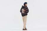 ロマンティッククラウン(ROMANTIC CROWN)  21C BOYS STRIPE HOOD_NAVY