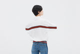 ロマンティッククラウン(ROMANTIC CROWN)  BACK LINE OVER FIT SHIRT_WHITE