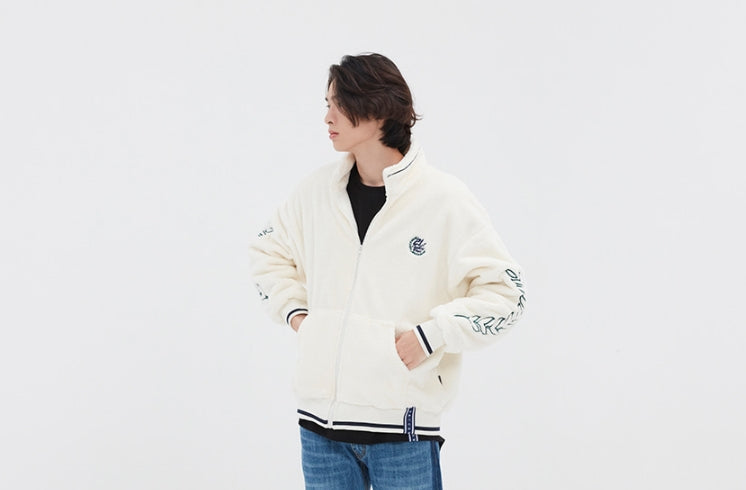 ロマンティッククラウン(ROMANTIC CROWN)   YETI ZIP UP JACKET_OATMEAL