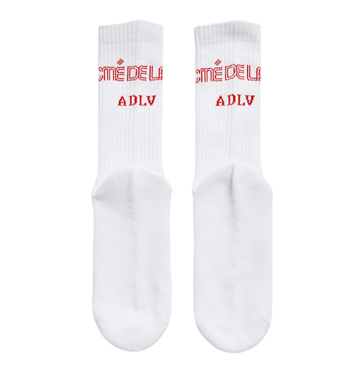 アクメドラビ(acme' de la vie)ADLV BACK LOGO SOCKS RED