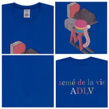 アクメドラビ(acme' de la vie) ADLV X Steven Willson UPSIDE DOWN SHORT SLEEVE BLUE