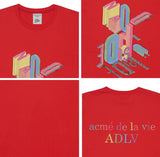 アクメドラビ(acme' de la vie) ADLV X Steven Willson UPSIDE DOWN SHORT SLEEVE RED