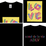 アクメドラビ(acme' de la vie) ADLV X Steven Willson LOVE SHORT SLEEVE  BLACK