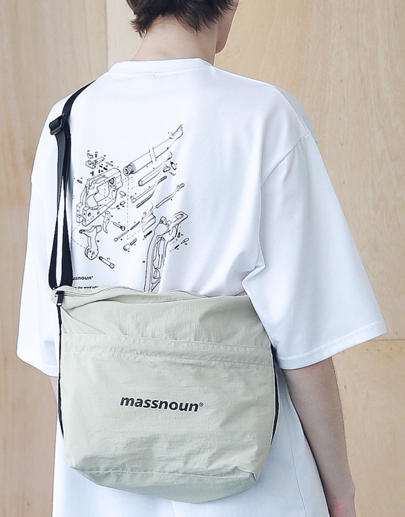 マスノウン(MASSNOUN) SL LOGO 2WAY COMPACT BAG MSNAB003-BG