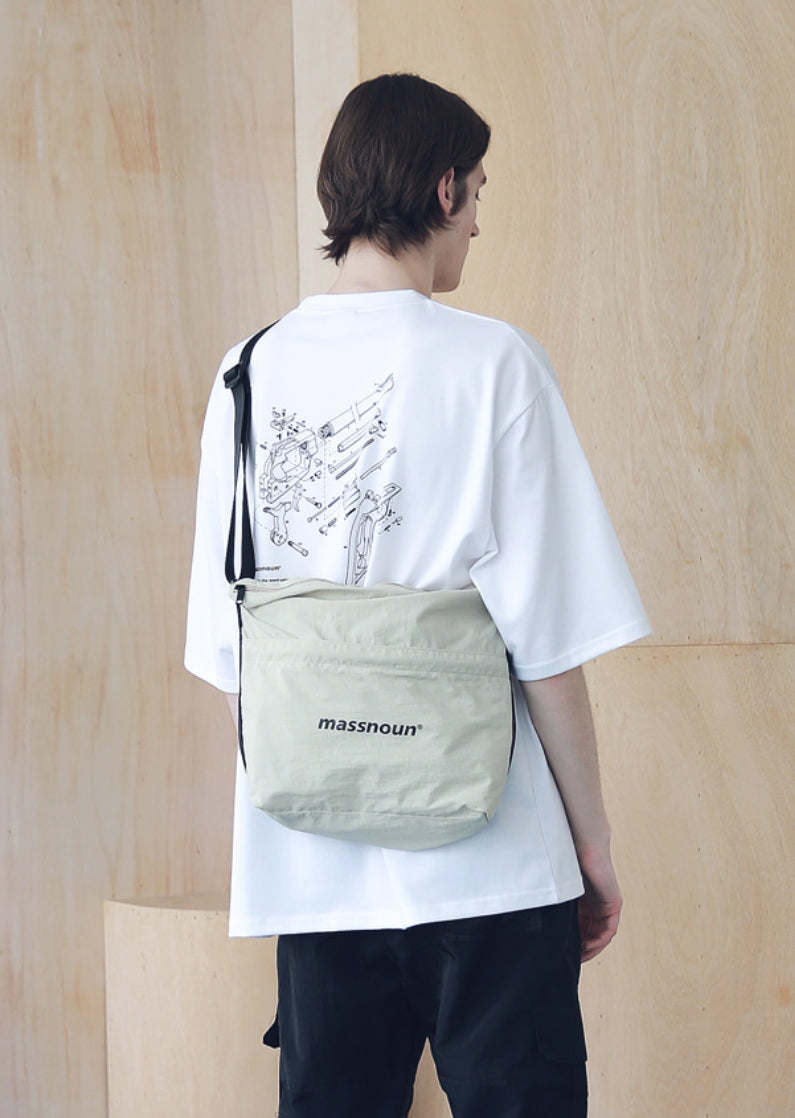 マスノウン(MASSNOUN) SL LOGO 2WAY COMPACT BAG MSNAB003-BG