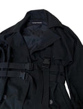 トレンディウビ(Trendywoobi) Black 3rope strap trenchcoat