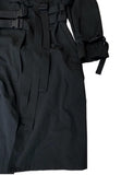 トレンディウビ(Trendywoobi) Black 3rope strap trenchcoat