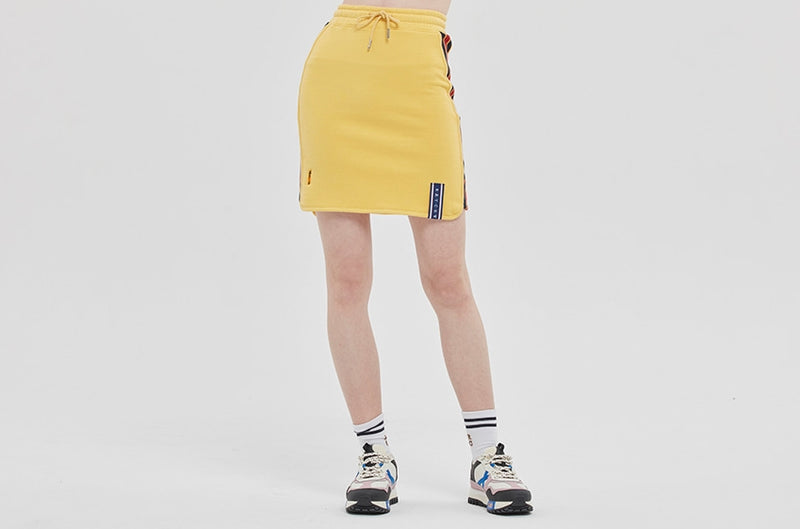 ロマンティッククラウン(ROMANTIC CROWN) SIDE LINE SPORTS SKIRT_BUTTER