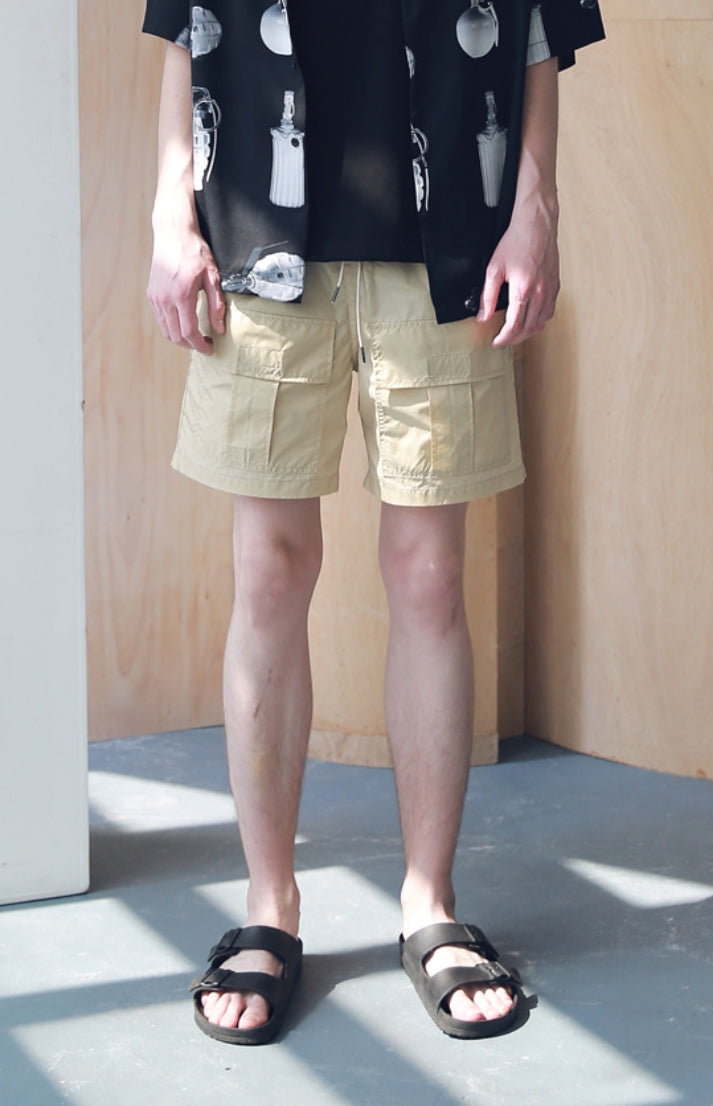 マスノウン(MASSNOUN) FRONT TWO POCKET SHORT PANTS MSNSP005-BG