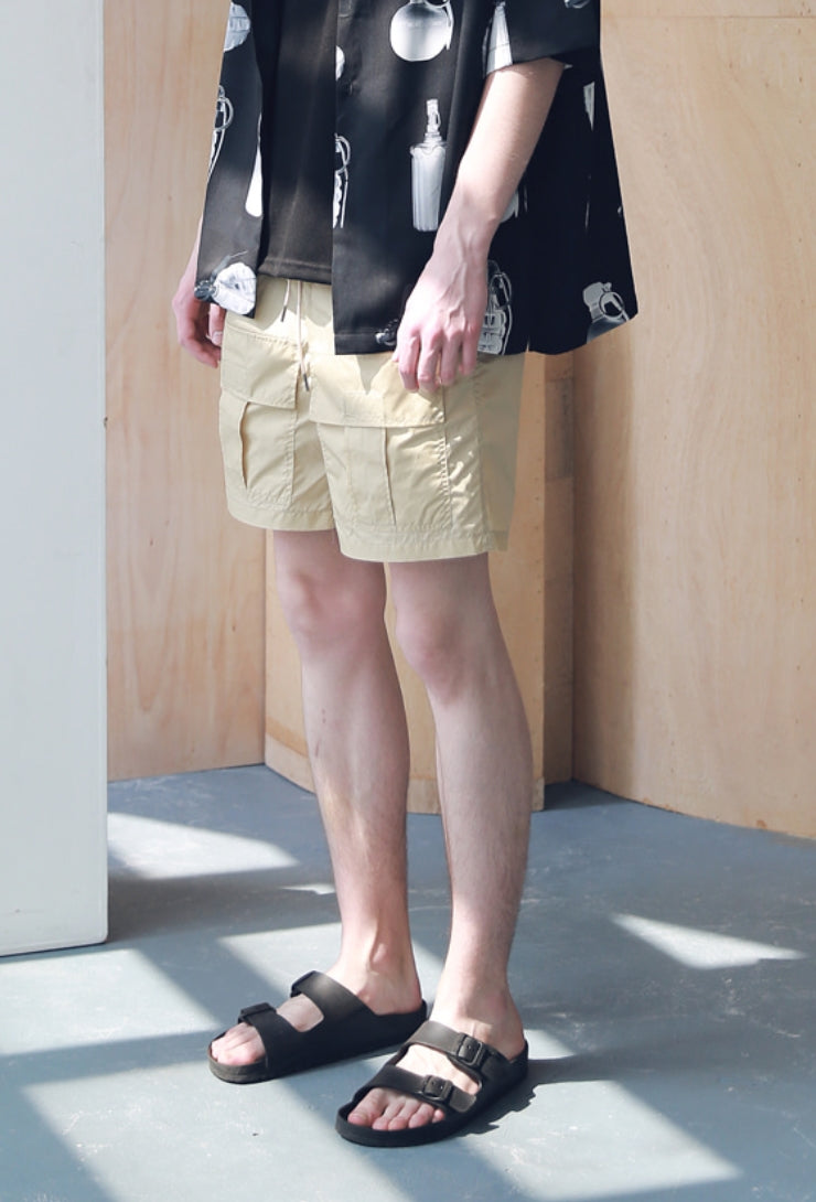 マスノウン(MASSNOUN) FRONT TWO POCKET SHORT PANTS MSNSP005-BG